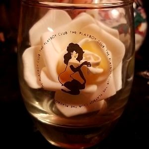 Vintage Playboy club rocks glass